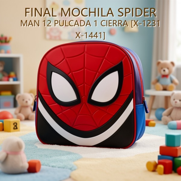 MOCHILA SPIDER MAN 12 PULCADA 1 CIERRA [X-1231 X-1441] PRECIO FINAL!!!