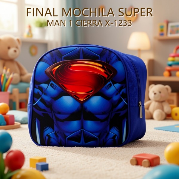 MOCHILA SUPER MAN 1 CIERRA X-1233 PRECIO FINAL!!!
