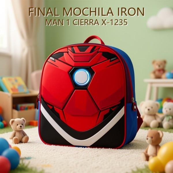 MOCHILA IRON MAN 1 CIERRA X-1235 PRECIO FINAL!!!