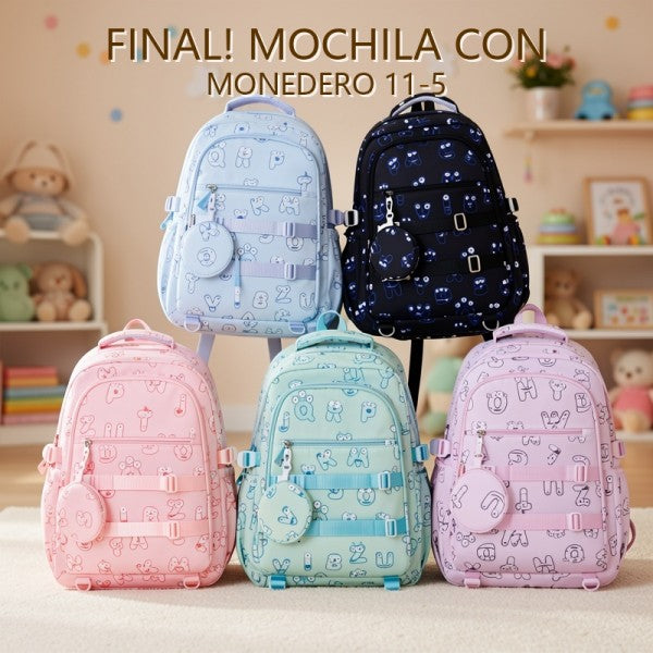 MOCHILA CON MONEDERO 11-5 PRECIO FINAL!!!