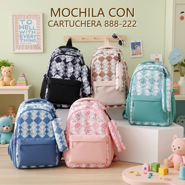 MOCHILA CON CARTUCHERA 888-222