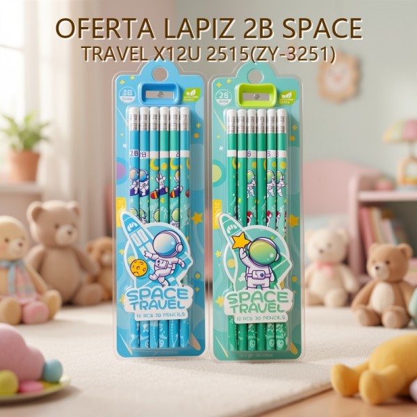 LAPIZ 2B SPACE TRAVEL X12U 2515(ZY-3251) OFERTA FINAL!!!