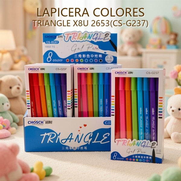 LAPICERA COLORES TRIANGLE X8U 2653(CS-G237)