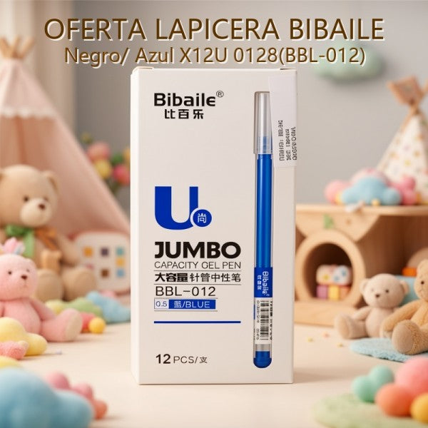 LAPICERA BIBAILE NEGRO/ AZUL X12U 0128(BBL-012) OFERTA FINAL!!!