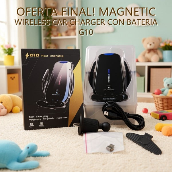 MAGNETIC WIRELESS CAR CHARGER CON BATERIA [G10] PRECIO FINAL!!!