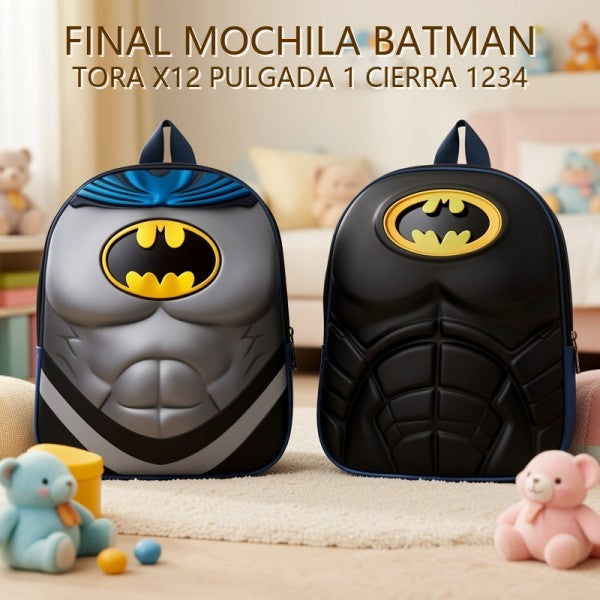 MOCHILA BATMAN TORA X12 PULGADA 1 CIERRA 1234 PRECIO FINAL!!!