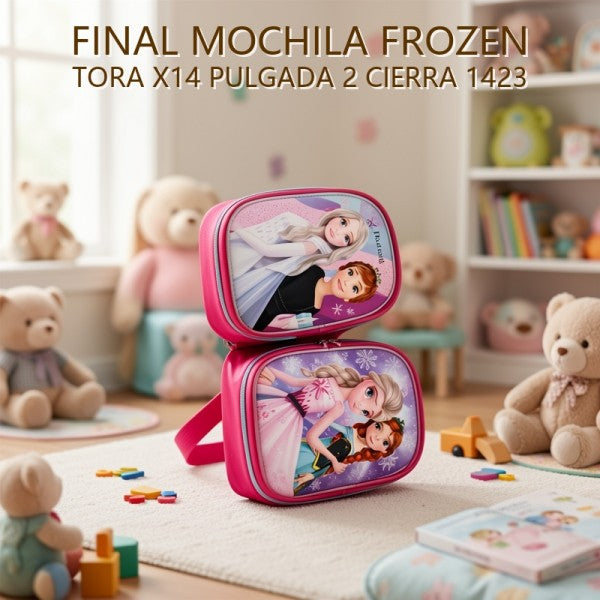 MOCHILA FROZEN TORA X14 PULGADA 2 CIERRA 1423 PRECIO FINAL!!!