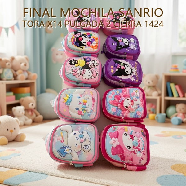MOCHILA SANRIO TORA X14 PULGADA 2 CIERRA 1424 PRECIO FINAL!!!