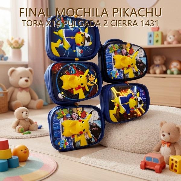 MOCHILA PIKACHU TORA X14 PULGADA 2 CIERRA 1431 PRECIO FINAL!!!