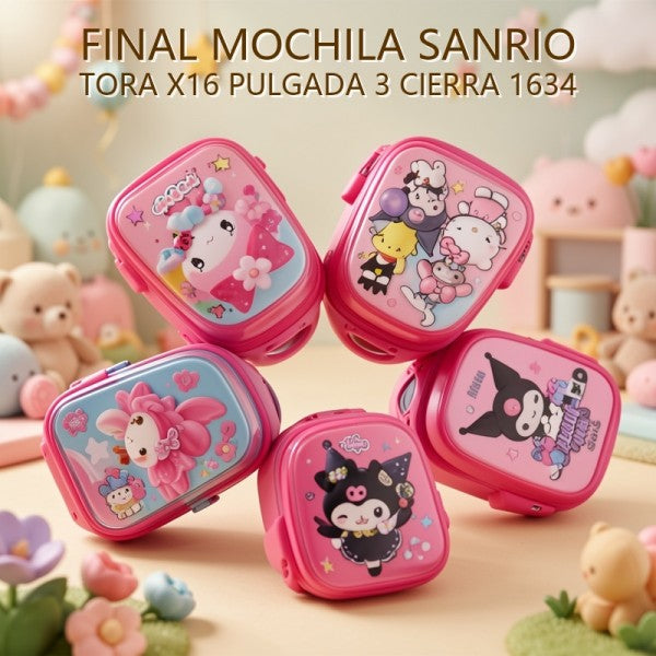 MOCHILA SANRIO TORA X16 PULGADA 3 CIERRA 1634 PRECIO FINAL!!!