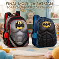 MOCHILA BATMAN TORA X14 PULGADA 2 CIERRA 1444 [1402] PRECIO FINAL!!!