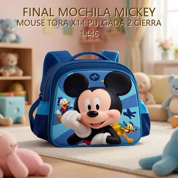 MOCHILA MICKEY MOUSE TORA X14 PULGADA 2 CIERRA 1446 PRECIO FINAL!!!