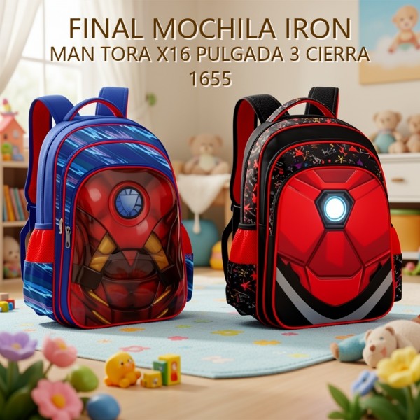 MOCHILA IRON MAN TORA X16 PULGADA 3 CIERRA 1655 PRECIO FINAL!!!