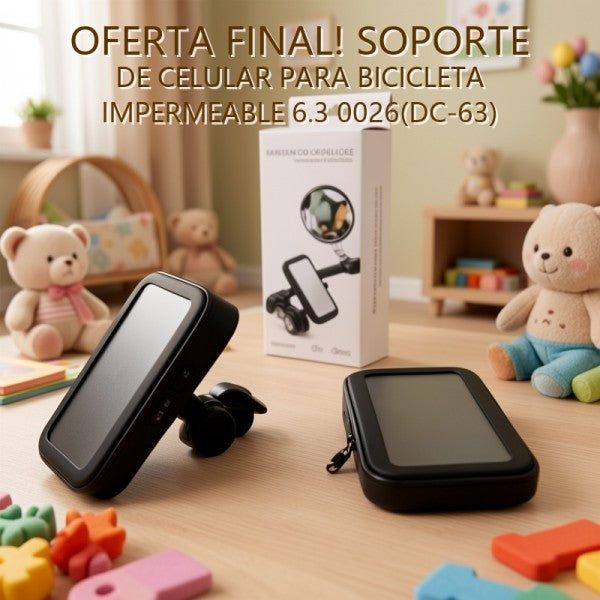SOPORTE DE CELULAR PARA BICICLETA IMPERMEABLE 6.3 0026(DC-63) PRECIO FINAL!!!