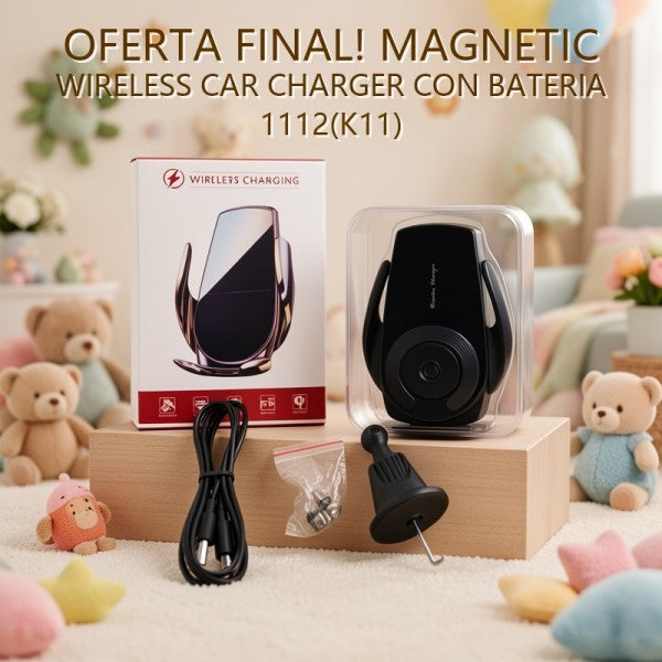 MAGNETIC WIRELESS CAR CHARGER CON BATERIA 1112(K11) PRECIO FINAL!!!