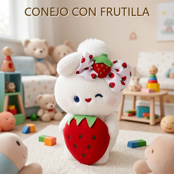 LLAVERO CONEJO CON FRUTILLA