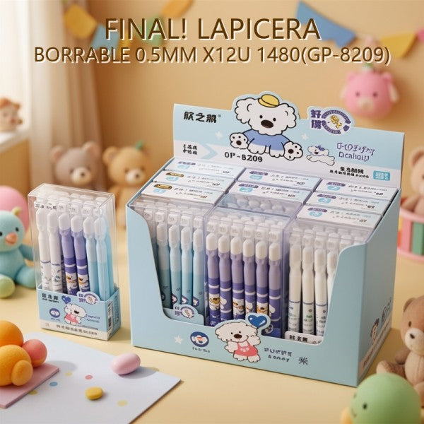 LAPICERA BORRABLE 0.5MM X12U 1480(GP-8209) PRECIO FINAL!!!