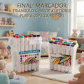 MARCADOR TRIANGULO C BALDE X18 DOBLE PUNTA 0073(ZX-602-18) PRECIO FINAL!!!