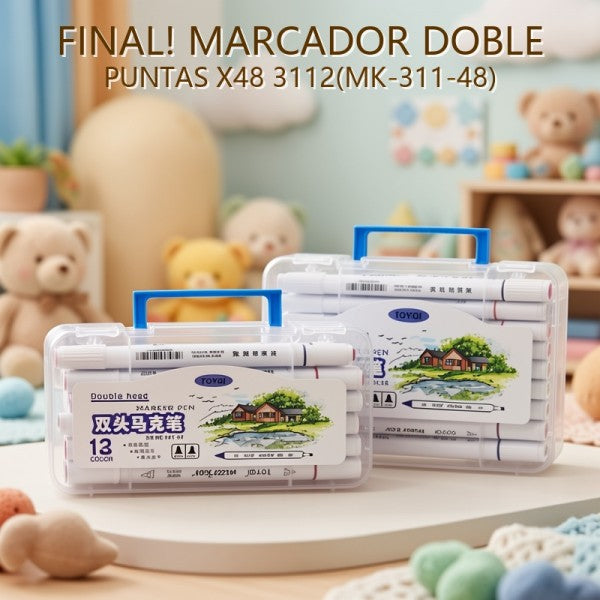 MARCADOR DOBLE PUNTAS X48 3112(MK-311-48)PRECIO FINAL!!!