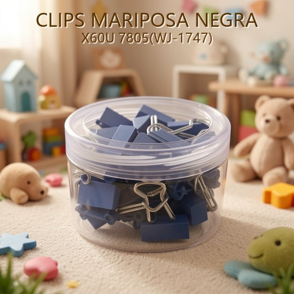 CLIPS MARIPOSA NEGRA X60U 7805(WJ-1747)