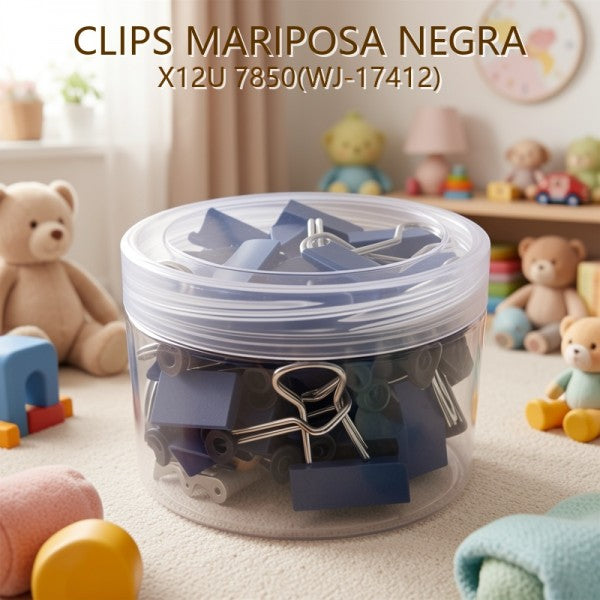 CLIPS MARIPOSA NEGRA X12U 7850(WJ-17412)
