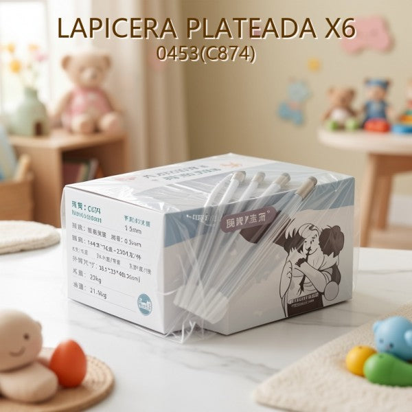 LAPICERA PLATEADA X6 0453(C874)