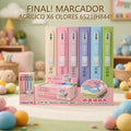 MARCADOR ACRILICO X6 OLORES 6521(H844) PRECIO FINAL!!!