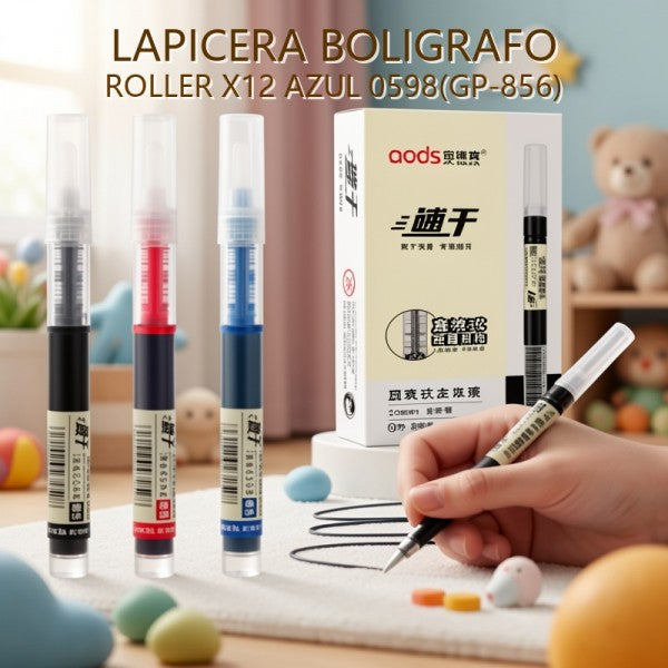 LAPICERA BOLIGRAFO ROLLER X12 AZUL 0598(GP-856)