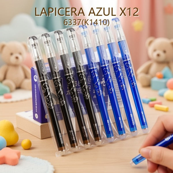 LAPICERA AZUL X12 6337(K1410)