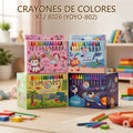 CRAYONES DE COLORES X12 8026 (YOYO-802)