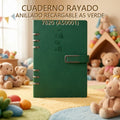 CUADERNO RAYADO ANILLADO RECARGABLE A5 VERDE 7820 (A50001)