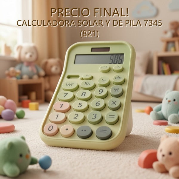 CALCULADORA SOLAR Y DE PILA 7345 (821) PRECIO FINAL!!!