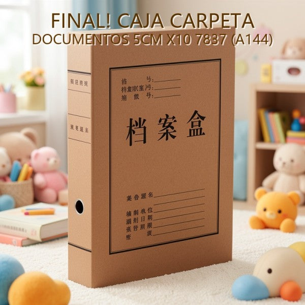 CAJA CARPETA DOCUMENTOS 5CM X10 7837 (A144) PRECIO FINAL!!!