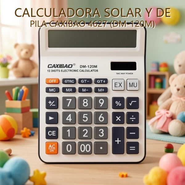 CALCULADORA SOLAR Y DE PILA CAXIBAO 4627 (DM-120M)