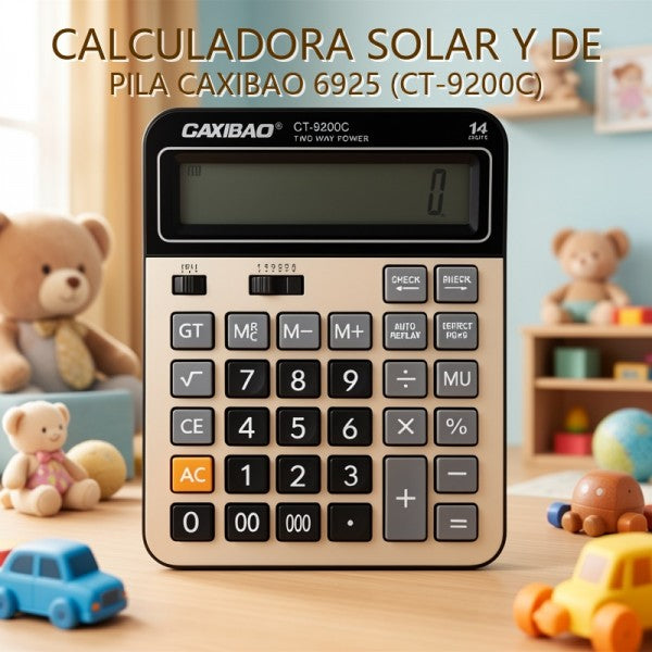 CALCULADORA SOLAR Y DE PILA CAXIBAO 6925 (CT-9200C)