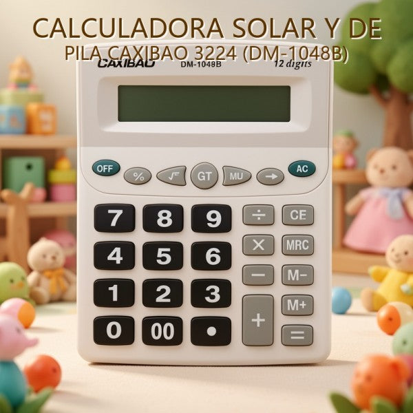 CALCULADORA SOLAR Y DE PILA CAXIBAO 3224 (DM-1048B)