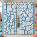 SET 2 REGLAS MULTIUSO CON FORMITAS X24 7766 (HZ-7106)