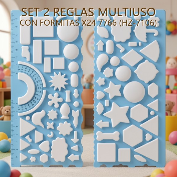 SET 2 REGLAS MULTIUSO CON FORMITAS X24 7766 (HZ-7106)