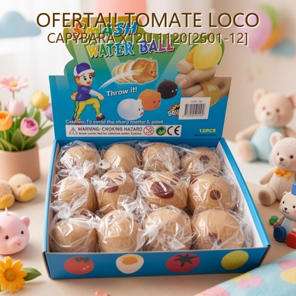 SQUISHY TOMATE LOCO CAPYBARA X12U 1120[2501-12] PRECIO FINAL!!!