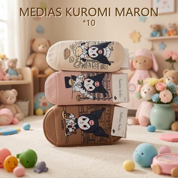 FINAL MEDIAS KUROMI MARRON X10 UNIDADES