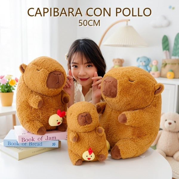CAPYBARA CON POLLO 50CM
