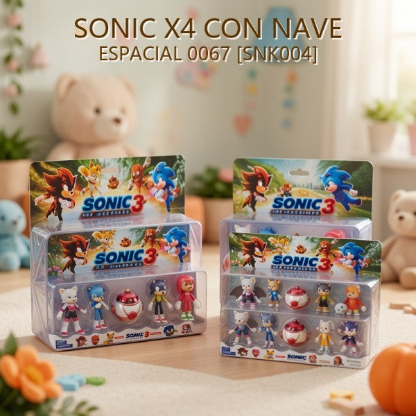 SONIC X4 CON NAVE ESPACIAL 0067 [SNK004]