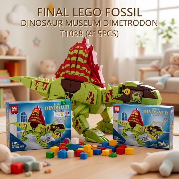 BLOQUES FOSSIL DINOSAUR MUSEUM DIMETRODON T1038 (415PCS) PRECIO FINAL!!!