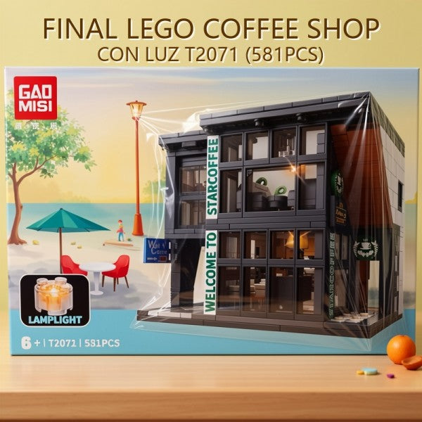 BLOQUES COFFEE SHOP CON LUZ T2071 (581PCS) PRECIO FINAL!!!