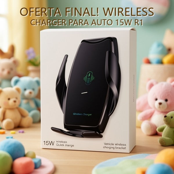 WIRELESS CHARGER PARA AUTO 15W R1 PRECIO FINAL!!!