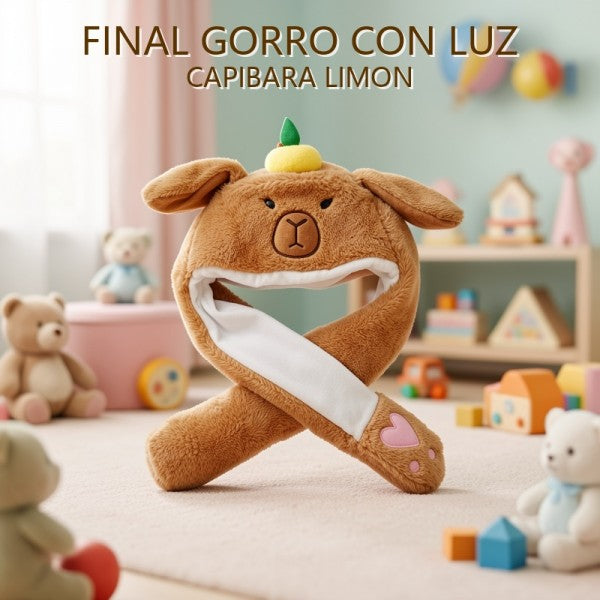 FINAL GORRO CON LUZ CAPYBARA LIMON
