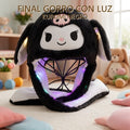 FINAL GORRO CON LUZ KUROMI NEGRO
