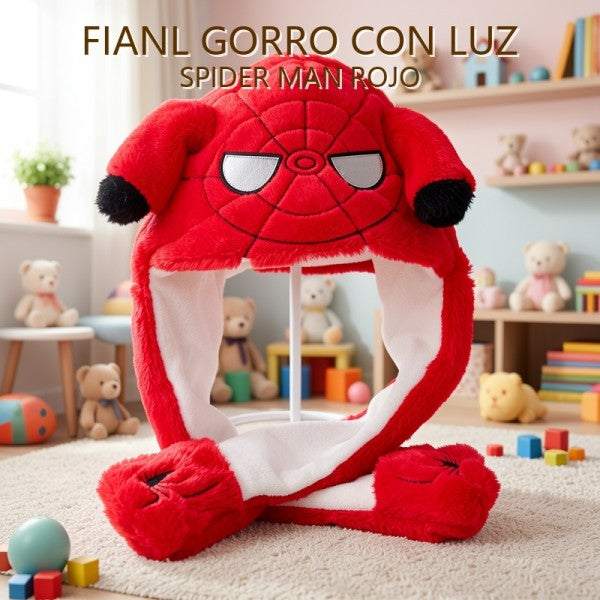 FINAL GORRO CON LUZ SPIDER MAN ROJO