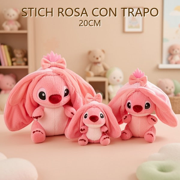 STITCH ROSA CON TRAPO 20CM