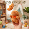 LLAVERO CAPYBARA CON MEDIALUNA EN LA CABEZA QUE SE TIRA